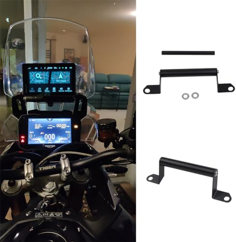 KomoreLee Motorrad Navigation GPS Bar Mount Halterung für Tiger 900 GT PRO Tiger 900 Rally PRO 2020 2021 2022 2023 2024, 12 mm 22 mm Erweiterung Querstange Handy Ständer Halter Unterstützung Zubehör