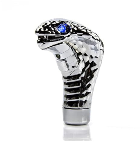 Schaltknaufhebel-Stick Cobra Personality Auto-Schaltgetriebekopf LED-Licht Nachrüstung Des Schaltgriffkopfes(Blue)