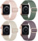 Oielai 4 Pack Bracelets Compatibles avec Bracelet Apple Watch 41mm 40mm 38mm 42mm Femmes Hommes, Bracelet en Nylon pour Apple Watch SE/iWatch Series 10 9 8 7 6 5 4 3 2 1