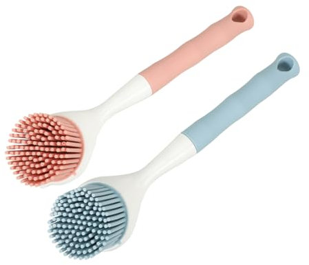 Beaupretty 2 Piezas Cepillos De Cocina Reutilizables Mango Cepillos para Fregar Ollas y Platos Práctico para Limpieza De Cocina