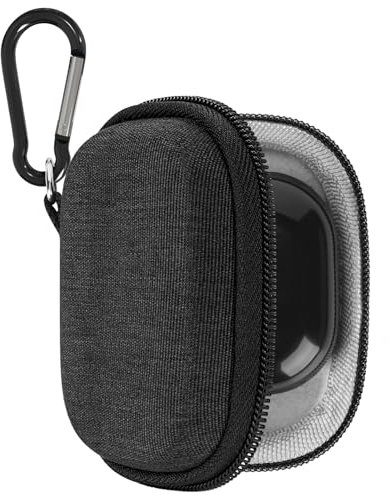 Geekria Shield Earbuds Case Compatible with SAMSUNG Galaxy Buds3 Pro/Galaxy Buds 3 True Wireless Earbud, Replacement Hard Shell Travel Carrying Bag with Carabiner Clip (Dark Grey)