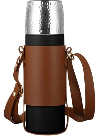 EACHPT Bouteille Thermos,Gobelet Thermique Portable 500 ML, Gourde en Acier Inoxydable, Bouteilles pour Boissons Chaudes et Froides pour Le Sport et Les Voyages, étanche, sans BPA,