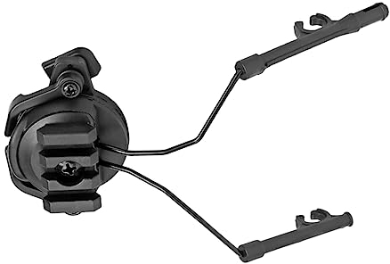 PAMINGONO Taktischer Helm-Adapter Helmschiene Headset-Halterung Drehbar Schwarz Kompatibel Für Outdoor-Helm-zubehör Schnelle Montage Kopfhörerhalter
