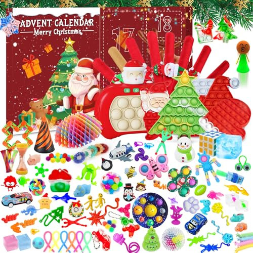 Fidget Adventskalender 2025, Spaß und aufregend Countdown für Kinder Spielzeug Perfekt für Kinder Urlaub Countdown Stress Linderung und Unterhaltung Fidget Spielzeug Überraschung Geschenke Calendar