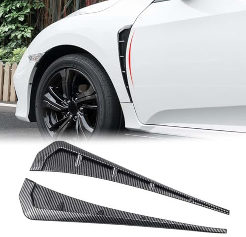 XMHLFC 2 Stück Auto Kotflügel Seitenschlitze für BMW 5 Series F90 G30 G31 G38 M5 GT M5 520i 520d, Seiten Luftschlitz Abdeckungsaufkleber Dekor, Auto Dekoration Zubehör,B/Carbon Fiber