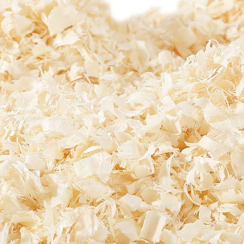 HAOBIN hauchdünne Holzlocken Nadelholz Hobelspäne Zirbenflocken Zirbenspäne Nachfüllpack Dünne Holzrollen zum Füllen von Verpackungen oder für dekorative Zwecke (200, Gramm)