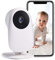 Nooie 2K Baby Monitor with Bluetooth Connection Baby Monitor with Camera Smart Baby Monitor with Night Vision, Motion/Sound Detection, 2-Way Audio,Work with Alexa, APP Control, Cloud/SD Storage