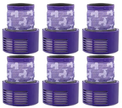 YIKRAOS Compatible con Accesorios Dyson V10 Compatible con filtros Dyson Aspiradora inalámbrica ciclón SV12 Repuestos Lavables Post-Filtro(6pcs)