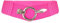Glamexx24 Elastischer Damen Taillengürtel gürtel 6cm breiter Hüftgürtel mit silberner Ring (Pink, Taillenweite 75cm-110cm)