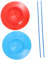 SUPVOX Assiette Chinoise De Jonglage 2Pcs avec BâTons - Accessoires De Performance pour FêTes Et Spectacles Facile À Utiliser