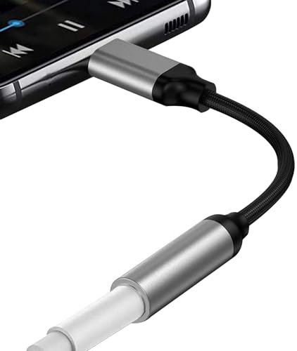 Dongle audio da USB a AUX-cavo adattatore di tipo C, femmina da 3,5 mm con trasferimento ad alta fedeltà | Connettore per cuffie stereo, adattatore di musica compatta, linea audio universale p