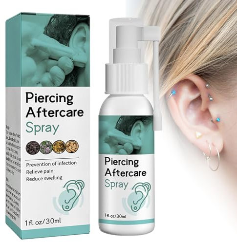 Ohrpiercing-Nachbehandlung, Ohrloch Antiseptikum, Beruhigendes Feinspray Für Piercings, Piercing-Reinigungs-Nachpflegeflüssigkeit Für, Nasen Und Nabelpiercings