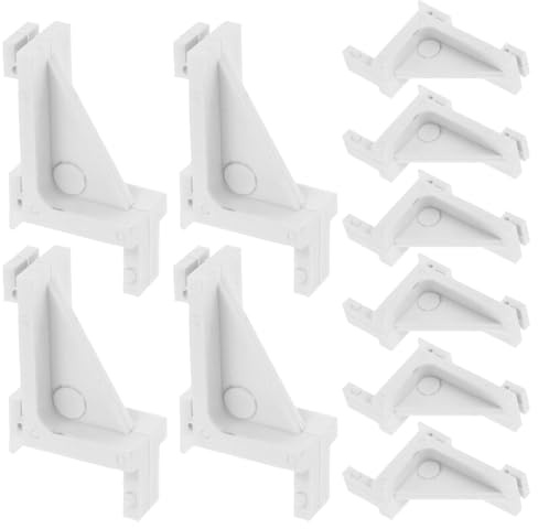Luxshiny 10 Stück Kühlschrank Regal Clips Kunststoff Gefrierschrank Clipse | Ersatz Regalbodenträger & Regalhalterung Weiß für Kühlschränke, Gefriertruhe, Einlegeböden Regalstützen ohne Werkzeug