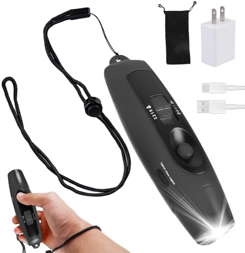 Pipa electrónica, silbato de mano electrónico con 3 tonos y 2 modos de luz LED, silbato deportivo portátil, silbato de alta frecuencia, silbato de señal para exteriores para entrenadores, árbitros