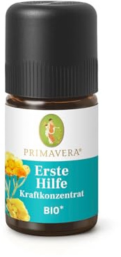 PRIMAVERA Erste Hilfe Kraftkonzentrat bio* 5 ml - mit Immortelle, Lavendel fein und Cistrose - regenerierende Haut‑ & Narbenpflege - Aromaöl, Duftöl, ätherisches Öl - Aromatherapie - vegan