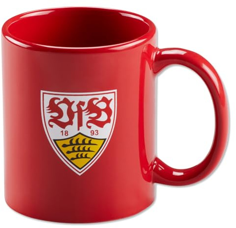 VfB Stuttgart Tasse Retro Relief rot mit Logo Wappen