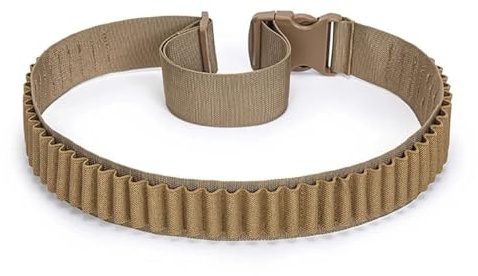 50 Rondas Cartucho De Bala De Rifle Bandolera 556 Munición Cinturón Soporte Caza Tiro Deportivo For 308 Cal. 30-06 .762(Khaki)
