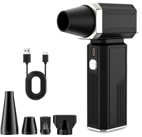 Electric Air Duster 130000RPM Multifunction Fan Cordless Compressed Air Duster Dry Blower for Keyboard Car Indoor Car Detailing Blower
