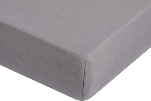 fleuresse Jerseyspannlaken/ 90x200-100x200 cm, Baumwolle, Steingrau, 100 x 200 cm