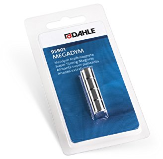 Dahle 95901-14027 Megadym Magnet Zylinder 4 Stück Haftkraft 50 Newton