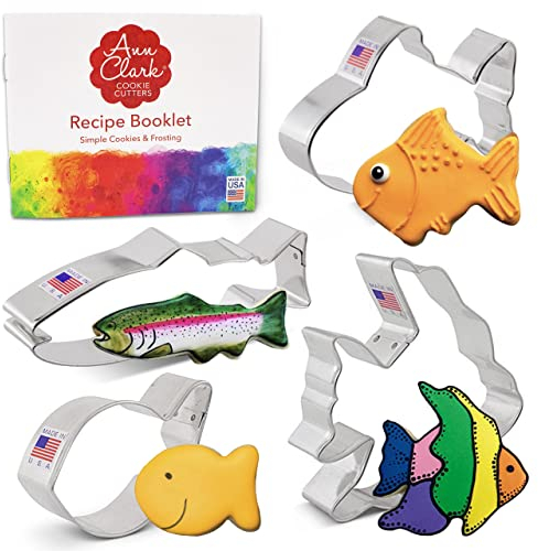 3 Emporte-Pièces Poisson par Ann Clark, Poisson Mignon, Poisson Rouge, Poisson Ange, Truite