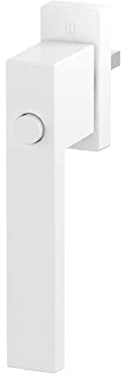 Fenstergriff Fensterolive Rasterolive Kindersicherung Druckknopf Modell Hanna verschiedene Farben (Weiss - RAL 9016)