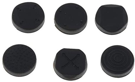 Tenlacum Silikon-Daumengriff-Kappen Joystick-Abdeckung, kompatibel mit Playstation PS Vita PSV1000 2000 – Schwarz (6 Stück)