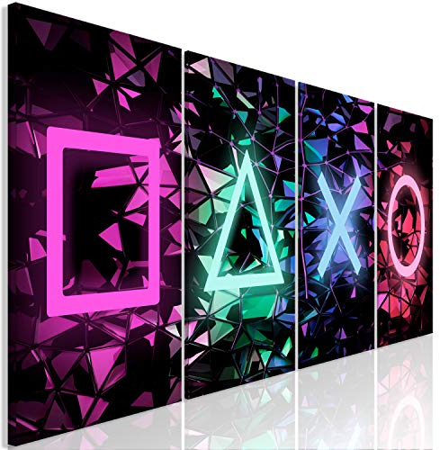 murando Acrylglasbild Set Gamers 160x60 cm 4 tlg Wandbild auf Acryl Glasbilder Kunstdruck Moderne Acrylglas Platte Wanddekoration Geschenke Heimdekoration Glasbild - Spielkonsole Game i-A-0164-k-i