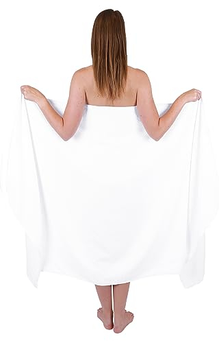 Betz Badetuch groß XXL Größe 100 x 200 cm Badetücher Saunatuch Dresden 100% Baumwolle Farbe Weiß