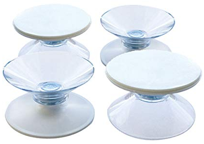 Betriebsausstattung24 Schilderbesfestigungsset - Montagematerial für Schilder - Saugnapfset mit Klebefläche - Saugnapf