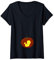 Femme Drôle de costume de grossesse d'Halloween Bébé-citrouille T-Shirt avec Col en V