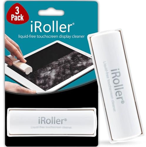 Getue iRoller Screen Cleaner - Reusable, Liquidless Touchscreen Portable, Easy-to-Use, Removes Smudges, Non-Chemical Cleaner for iPad, Laptop, MacBook, PC Monitors, iPhone & Samsung Smartphones