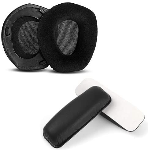 Ersatz-Ohrpolster kompatibel mit Sennheiser HDR165 HDR175 RS165 RS175 Headset-Kopfhörer (Samt + Kopfband)
