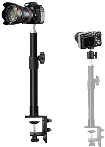 Camera Stand, Overhead Camera Mount with Desk Clamp Compatible with Canon DSLR Video Recording