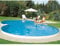 Stahlwandpool Set achtform Cannes 625x360x150cm, Stahl 0,8mm weiß, Folie 0,6mm blau, Einhängebiese