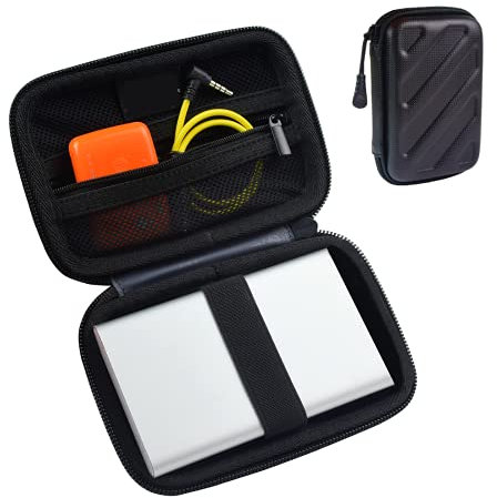 Léoto Protection Disque Dur Externe, Étui Disque Dur Externe 2,5 Antichoc Sacoche pour Disque Dur WD Toshiba Seagate Samsung SSD HDD Clé USB Câble Mp3