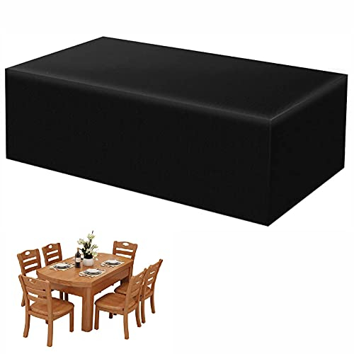 AXFZZRS Abdeckhaube Gartenmöbel Rechteckig, Abdeckhaube Terrassenmöbel, Wasserdicht, Winddicht, Staubdicht, UV-Beständiges, 420D Oxford Gewebe Schutzhülle - Schwarz 100 x 70 x 70cm