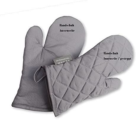 Ross - Grill- / Ofenhandschuh - Grau - 100% Baumwolle - 1 Stück