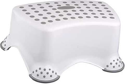 DIVCHI Toilet Training Kids Non Slip Up Step Stool Unisex for Safe Toddler Loo Potty Training in The Bathroom and Home (White)