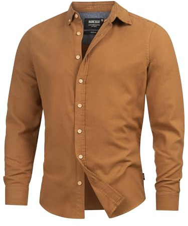 Indicode Herren Riverside Hemd lockeres Langarmhemd mit Button-Down-Kragen | Kariertes Herrenhemd für Business und Alltag, Freizeithemd, Langarmhemd, Alltagshemd, Baumwollhemd, Casualhemd für Männer