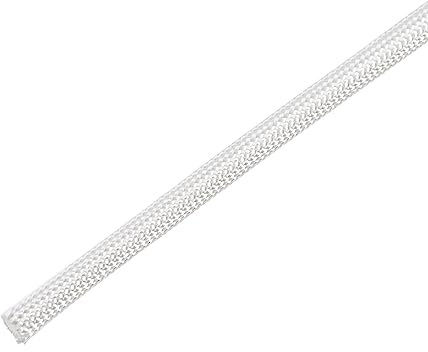 DMiotech 3mmx10m(32.8pi) Fibra Vetro Guaina Isolante Piccole Linee Tessuto Tubi per Filo Protezione con Resina Bianco