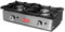 MBH - Piano cottura a gas professionale 2 fuochi da banco in acciaio inox per bar, ristoranti.