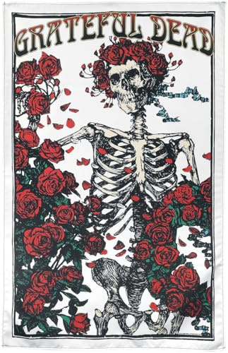 Grateful Dead Skeleton & Rose Unisex Flagge multicolor