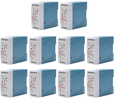 Daweglop 10X MDR-60 24V 60W DIN Fuente de Alimentación de Carril AC/DC Fuente de Alimentación Regulador de Voltaje Conductor 110V 220V