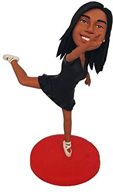 mydedor Benutzerdefinierte Wackelköpfe Figur Puppe, Ballettmädchen Benutzerdefinierte Wackelkopf, Wackelkopf Figuren Handgemachte personalisierte Skulptur Geschenk für Freund