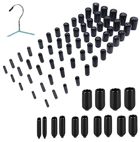 SVOCK 240 Stück Schraubenabdeckung Schwarz, 12 Größen Schraubenkappen Set, Multifunktion Bowdenzug Nippel, Flexibel Verschlussstopfen Schwarzen Gummi-Endkappen für Schrauben, Rundrohre Usw