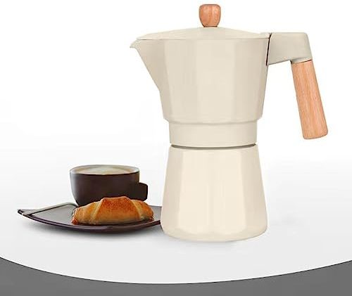 BBTISG Cafetera Moka, Cafetera Espresso para Estufa Para 3 Tazas de Café Expreso (150 ml) Cafetera Italiana de Filtro Moka Espresso de Aluminio