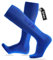 CLOSEMATE 2 Paar Lange Fußball Socken Herren Fußballsocken Kompressionsstrümpfe Kompressionssocken Stützstrümpfe Fußball Stutzen Laufsocken Sportsocken für Fussball Training 47-50 2Blau XL