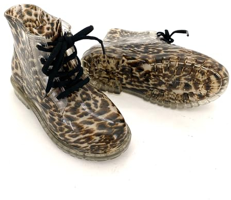 Stivali in gomma per bambini con lacci, per ragazze, autunno, stivali tipo 880, leopardo, 28 EU Weit