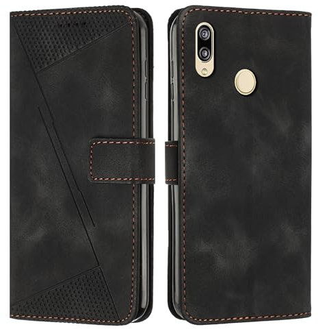 FERLAN Funda Compatible con Huawei Honor 8X/9X Lite,Funda Movil Carcasa PU Cuero con Ranura para Tarjeta,Cierre magnético e Soporte Función,Negro